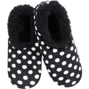 imageSnoozies SherpaLined Slipper Socks  Fuzzy and Cute Slippers for Women with NonSlip Sole  Ladies Warm SlippersDots