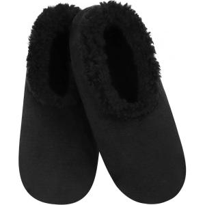 imageSnoozies SherpaLined Slipper Socks for Women  Fuzzy Cute and Cozy Slippers for Women with NonSlip Sole  Washable House SlippersBlack 1