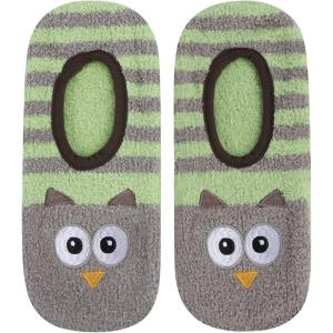 imageSnoozies Womens Animal Socks NonSkid  Fun Fuzzy Grippy Socks for Women  Cozy GiftsOwlold