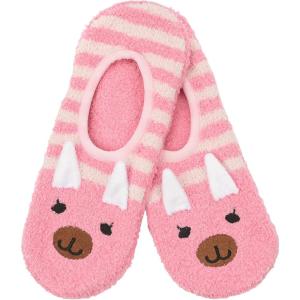 imageSnoozies Womens Animal Socks NonSkid  Fun Fuzzy Grippy Socks for Women  Cozy GiftsPig