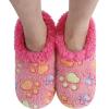 imageSnoozies Slipper Socks for Women Indoor Cozy SherpaLined Womens Slippers NonSkid Ladies GiftsPet Lovers  Pink
