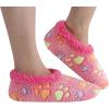 imageSnoozies Slipper Socks for Women Indoor Cozy SherpaLined Womens Slippers NonSkid Ladies GiftsPet Lovers  Pink