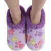 imageSnoozies Slipper Socks for Women Indoor Cozy SherpaLined Womens Slippers NonSkid Ladies GiftsPet Lovers  Purple