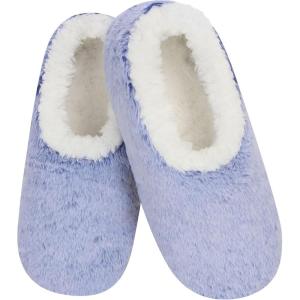 imageSnoozies Slipper Socks for Women Indoor Cozy SherpaLined Womens Slippers NonSkid Ladies GiftsBlue 2