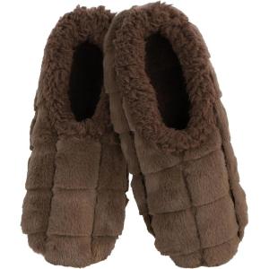 imageSnoozies Slipper Socks for Women Indoor Cozy SherpaLined Womens Slippers NonSkid Ladies GiftsChoc
