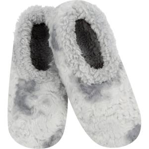 imageSnoozies Slipper Socks for Women Indoor Cozy SherpaLined Womens Slippers NonSkid Ladies GiftsGrey