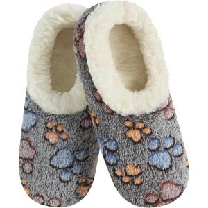 imageSnoozies Slipper Socks for Women Indoor Cozy SherpaLined Womens Slippers NonSkid Ladies GiftsPet Lovers  Black