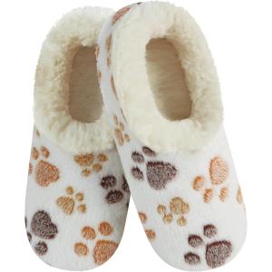 imageSnoozies Slipper Socks for Women Indoor Cozy SherpaLined Womens Slippers NonSkid Ladies GiftsPet Lovers  Cream