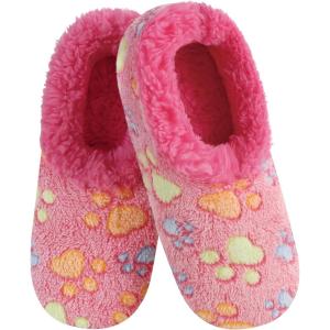 imageSnoozies Slipper Socks for Women Indoor Cozy SherpaLined Womens Slippers NonSkid Ladies GiftsPet Lovers  Pink