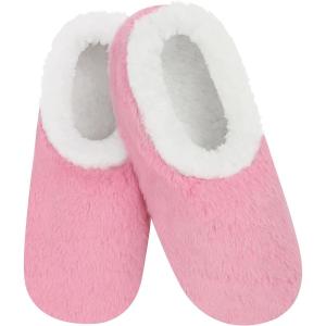 imageSnoozies Slipper Socks for Women Indoor Cozy SherpaLined Womens Slippers NonSkid Ladies GiftsPink 4