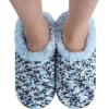 imageSnoozies Slipper Socks for Women Indoor Cozy SherpaLined Womens Slippers NonSkid Ladies GiftsNavy 1