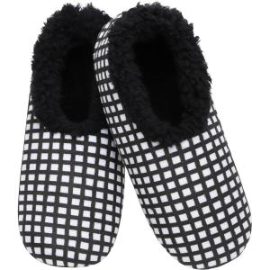 imageSnoozies Slipper Socks for Women Indoor Cozy SherpaLined Womens Slippers NonSkid Ladies GiftsBlack