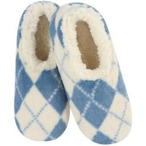 imageSnoozies Slipper Socks for Women Indoor Cozy SherpaLined Womens Slippers NonSkid Ladies GiftsPale BlueWhite