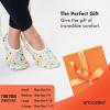 imageSnoozies Skinnies slipper socks for Women  NonSlip Foot Coverng with Lightweight and Soft Sherpa Lining  Foldable TravelButterfly Garden