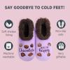 imageSmoozie Pairable Food Socks  Funny House Slippers for Women NonSlip Fuzzy Slipper SocksChocolate Makes Me Happy