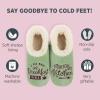 imageSmoozie Pairable Food Socks  Funny House Slippers for Women NonSlip Fuzzy Slipper SocksSage Green