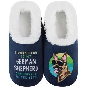 imageSnoozies Pairable Slipper Socks  NonSlip Fuzzy Slippers for WomenGerman Shephard