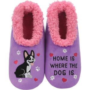 imageSnoozies Pairable Slipper Socks  NonSlip Fuzzy Slippers for WomenHome is Where the Dog is