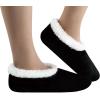 imageSnoozies Butter Soft House Slippers for Women Cozy SherpaLined Slipper Socks for Women Soft Sole NonSkid Machine WashableBlack