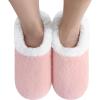 imageSnoozies Butter Soft House Slippers for Women Cozy SherpaLined Slipper Socks for Women Soft Sole NonSkid Machine WashablePale Pink