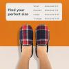 imageSnoozies Modern Alpine Plaid Memory Foam Slippers for Men Indoor Soft SherpaLined Mens House Shoes NonSkidBlack