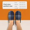 imageSnoozies Modern Alpine Plaid Memory Foam Slippers for Men Indoor Soft SherpaLined Mens House Shoes NonSkidBlue