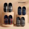 imageSnoozies Modern Alpine Plaid Memory Foam Slippers for Men Indoor Soft SherpaLined Mens House Shoes NonSkidBlue