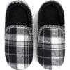 imageSnoozies Modern Alpine Plaid Memory Foam Slippers for Men Indoor Soft SherpaLined Mens House Shoes NonSkidBlack