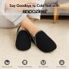 imageSnoozies Alpine Corduroy Memory Foam Slippers for Men Indoor Soft SherpaLined Mens House Shoes NonSkidBlack