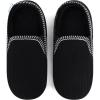 imageSnoozies Alpine Corduroy Memory Foam Slippers for Men Indoor Soft SherpaLined Mens House Shoes NonSkidBlack