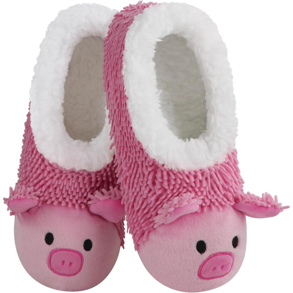 imageSnoozies Whimsical Cute Animal Slipper Socks for Women Animal Slippers Gifts for WomenPink