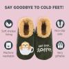 imageSnoozies Pairables Wine Slippers for Women Indoor Funny Slipper Socks with Soft Sherpa Lining and NonSkid Sole Wine GiftsBut First Sloffee