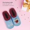 imageSnoozies Pairables Wine Slippers for Women Indoor Funny Slipper Socks with Soft Sherpa Lining and NonSkid Sole Wine GiftsCloud Wine