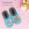 imageSnoozies Pairables Wine Slippers for Women Indoor Funny Slipper Socks with Soft Sherpa Lining and NonSkid Sole Wine GiftsSquirrel Oh  Nuts