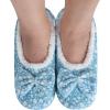 imageSnoozies Ballerina Slippers for Women with Bow  Cute Slipper Socks for Women Indoor  Non Skid Sole and Soft Sherpa LiningDaisy