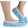 imageSnoozies Ballerina Slippers for Women with Bow  Cute Slipper Socks for Women Indoor  Non Skid Sole and Soft Sherpa LiningDaisy