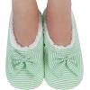 imageSnoozies Ballerina Slippers for Women with Bow  Cute Slipper Socks for Women Indoor  Non Skid Sole and Soft Sherpa LiningGreen