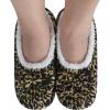 imageSnoozies Ballerina Slippers for Women with Bow  Cute Slipper Socks for Women Indoor  Non Skid Sole and Soft Sherpa LiningLeopd