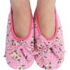 imageSnoozies Ballerina Slippers for Women with Bow  Cute Slipper Socks for Women Indoor  Non Skid Sole and Soft Sherpa LiningPink 3