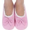imageSnoozies Ballerina Slippers for Women with Bow  Cute Slipper Socks for Women Indoor  Non Skid Sole and Soft Sherpa LiningPink 4