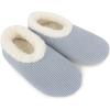 imageSnoozies Corduroy Slippers for Women with Memory Foam Insole SherpaLined Slipper Socks for Women NonSkidAshley Blue