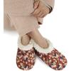 imageSnoozies Corduroy Slippers for Women with Memory Foam Insole SherpaLined Slipper Socks for Women NonSkidBrown
