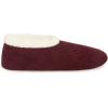 imageSnoozies Corduroy Slippers for Women with Memory Foam Insole SherpaLined Slipper Socks for Women NonSkidCabernet