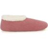 imageSnoozies Corduroy Slippers for Women with Memory Foam Insole SherpaLined Slipper Socks for Women NonSkidDesert Rose