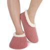 imageSnoozies Corduroy Slippers for Women with Memory Foam Insole SherpaLined Slipper Socks for Women NonSkidDesert Rose