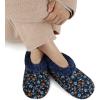 imageSnoozies Corduroy Slippers for Women with Memory Foam Insole SherpaLined Slipper Socks for Women NonSkidNavy