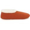 imageSnoozies Corduroy Slippers for Women with Memory Foam Insole SherpaLined Slipper Socks for Women NonSkidOrange Rust