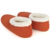 imageSnoozies Corduroy Slippers for Women with Memory Foam Insole SherpaLined Slipper Socks for Women NonSkidOrange Rust