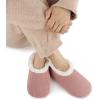 imageSnoozies Corduroy Slippers for Women with Memory Foam Insole SherpaLined Slipper Socks for Women NonSkidPeach Beige