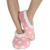 imageSnoozies Faux Fur Polka Dots Slippers for Women Indoor Soft SherpaLined House Slippers Cute House Shoes for WomenLt Pink